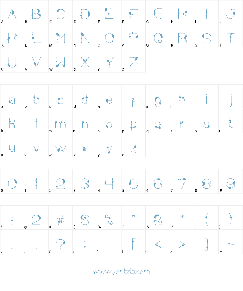 Mineral Oil resources Font Character